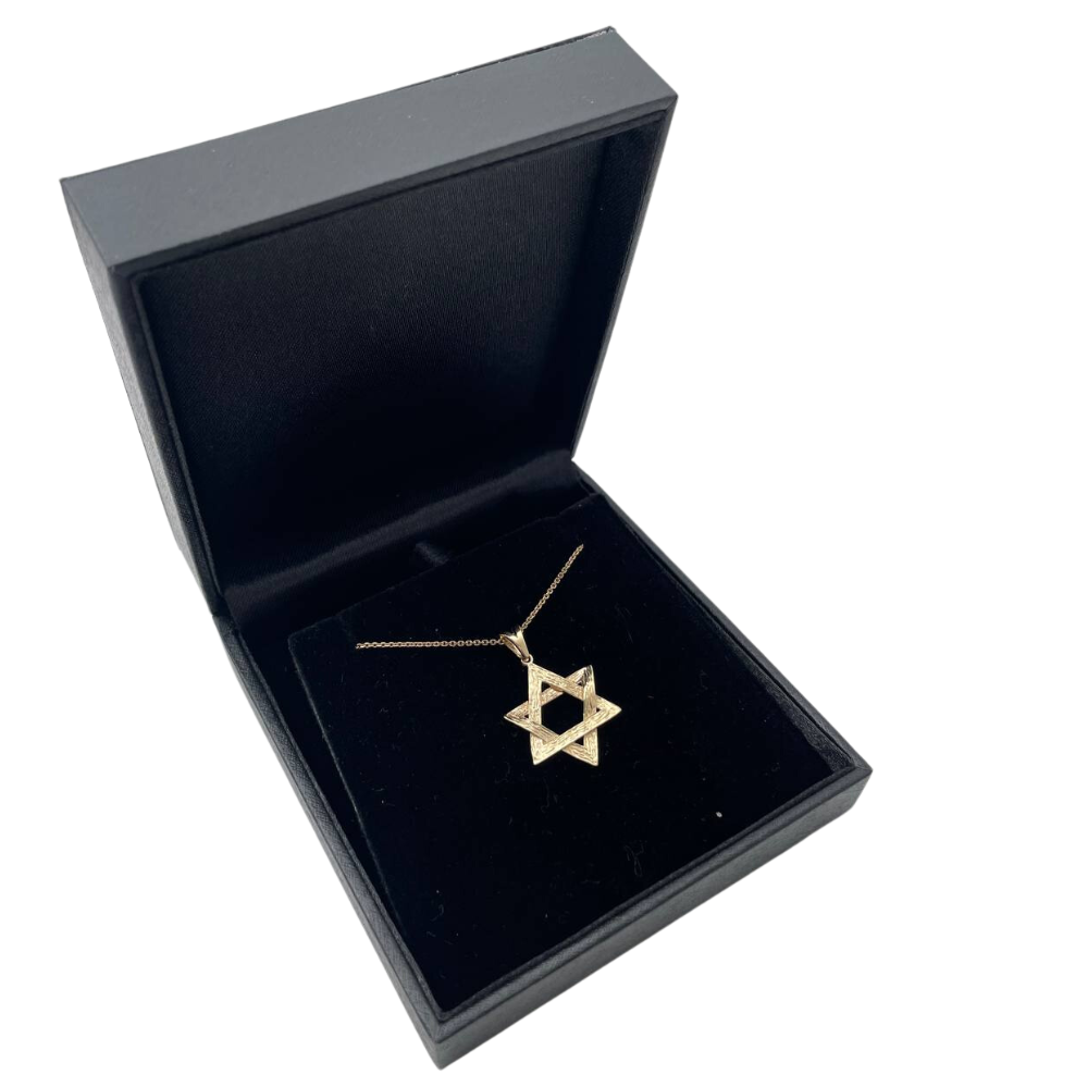 Reversible 14K Gold Star of David Pendant
