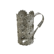Silver Bottle Holder with Filigree Work