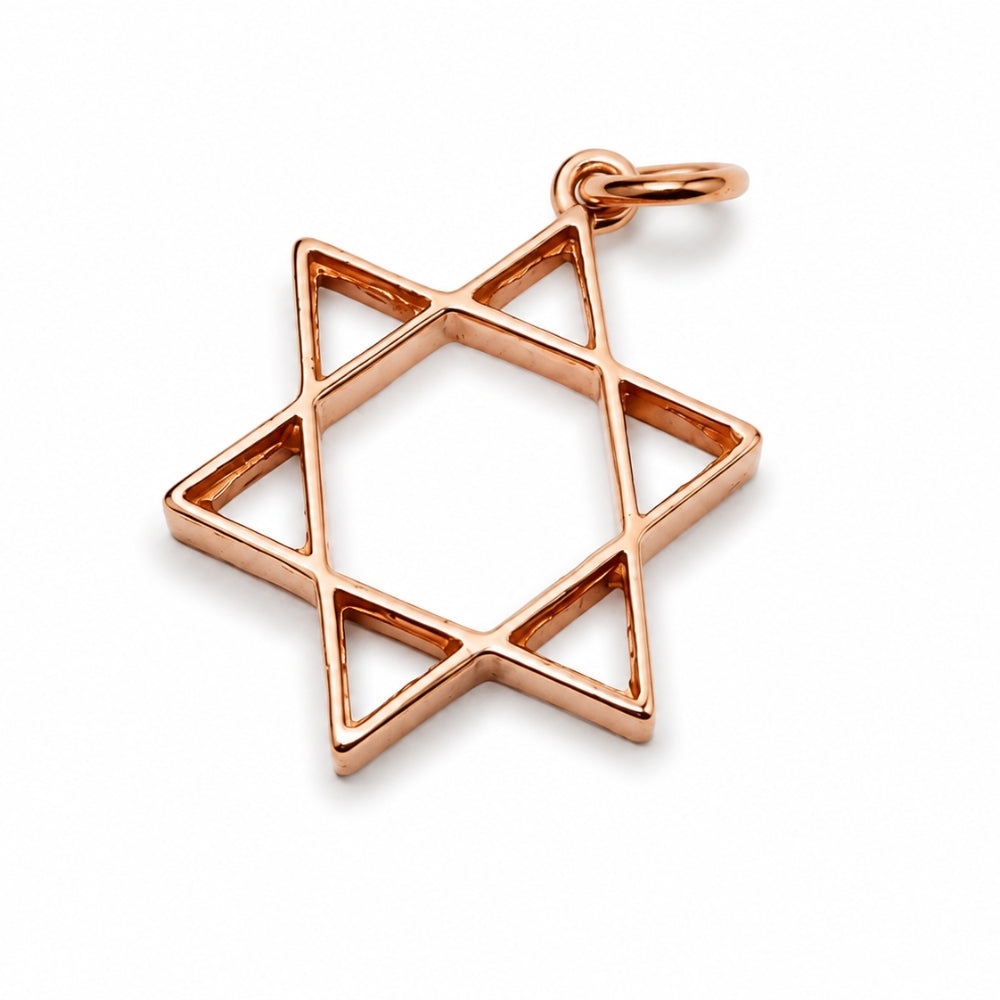 14K Gold Star of David Pendant  Magen David Jewish Charm