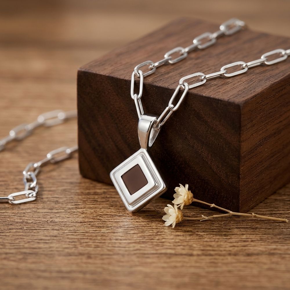 Paperclip Chain Jewish Nano Bible Necklace in 925 Sterling Silver