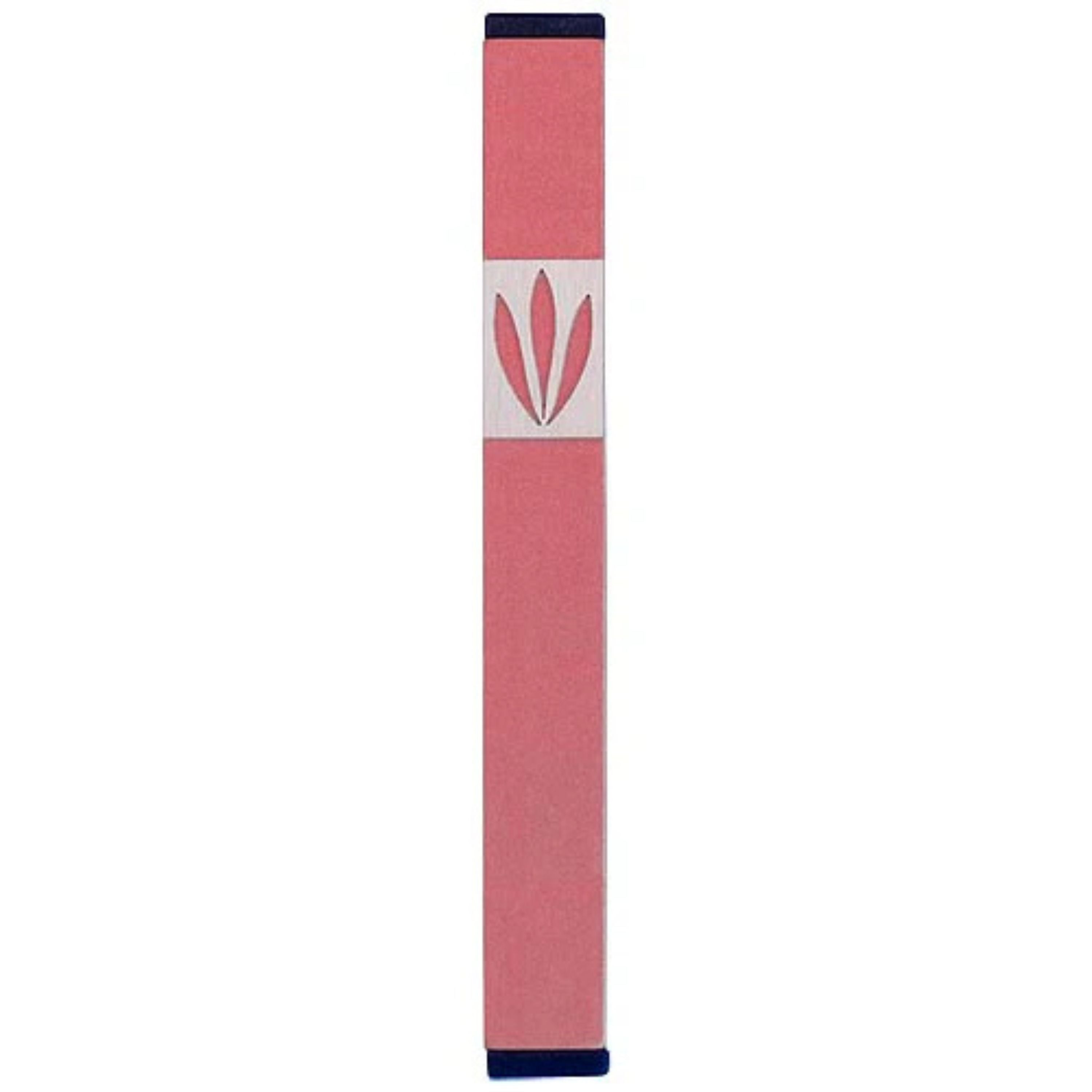 Shin Mezuzah With Leaves Design (Medium)