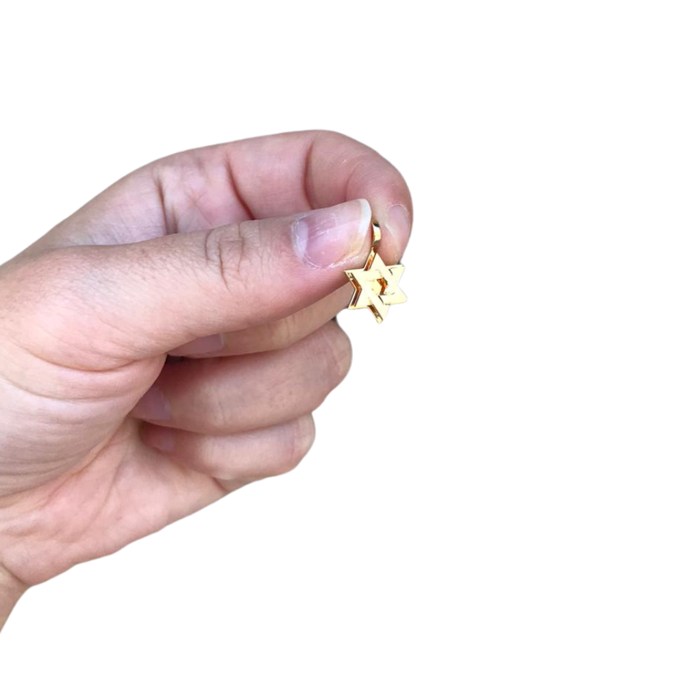 Star of David Pendant -18k Gold Dual Layered