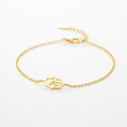 Hamsa Chain Bracelet in 14K Gold and Diamond