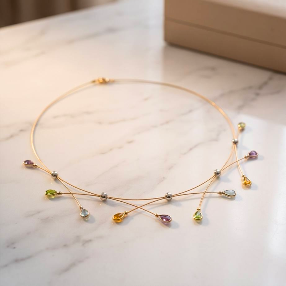 14K Gold Crisscross Necklace