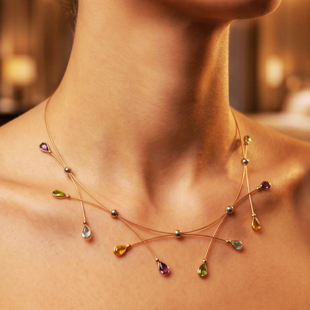 14K Gold Crisscross Necklace