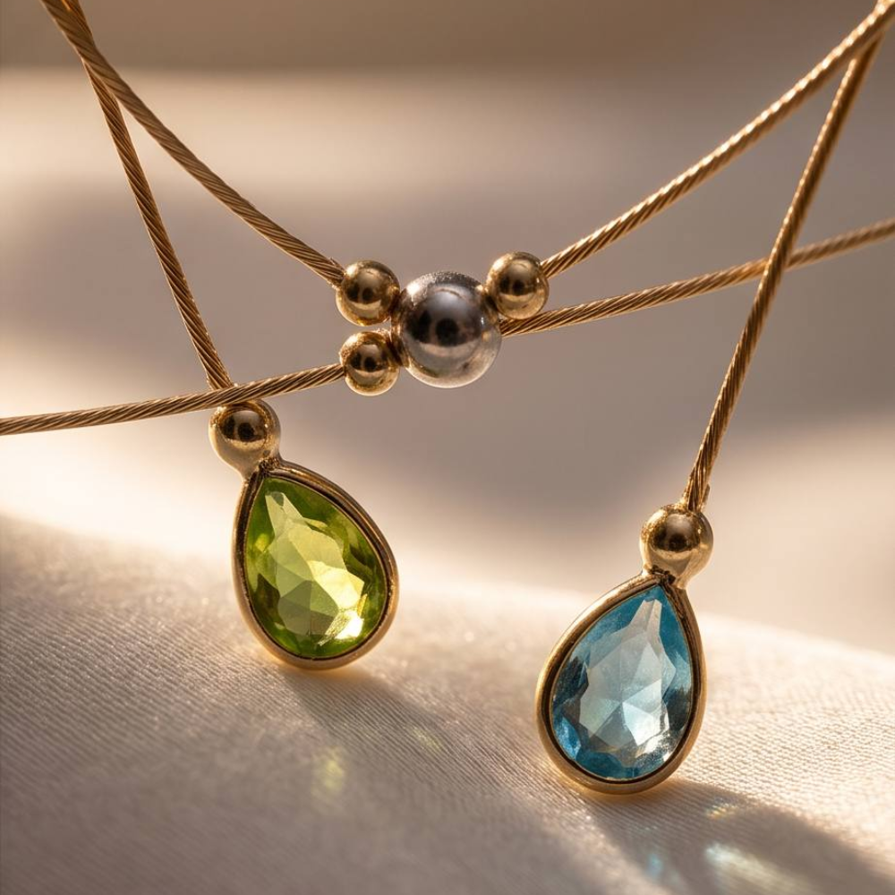 14K Gold Crisscross Necklace