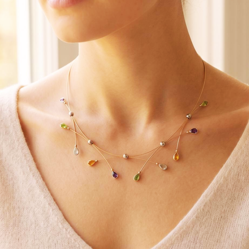 14K Gold Crisscross Necklace