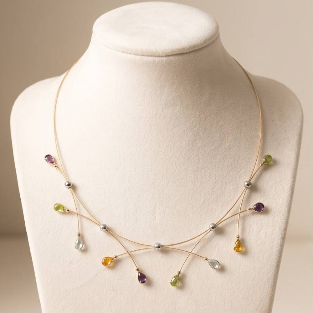 14K Gold Crisscross Necklace