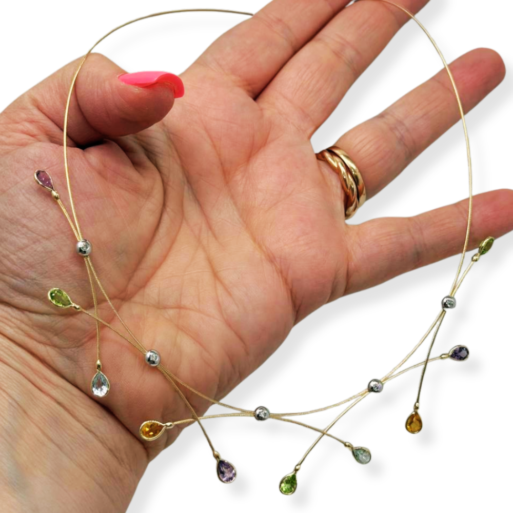 14K Gold Crisscross Necklace