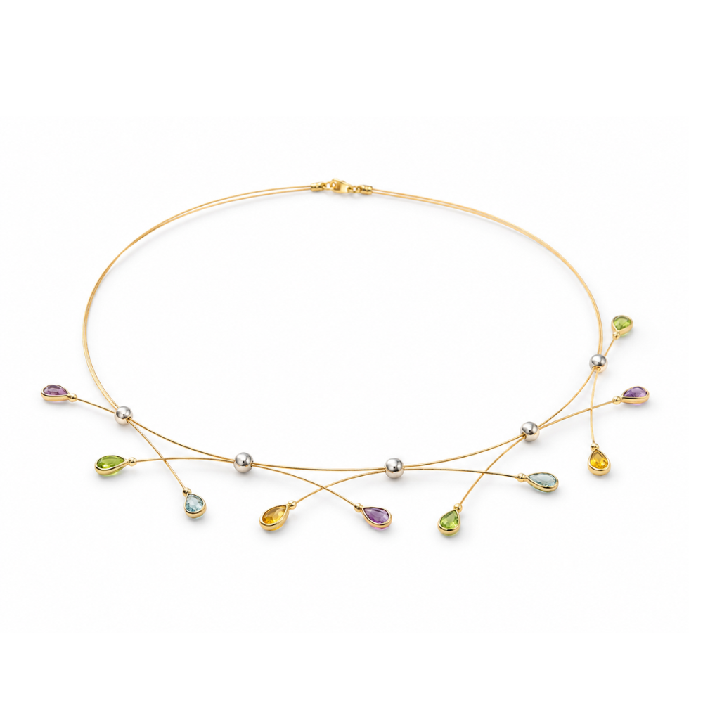 14K Gold Crisscross Necklace
