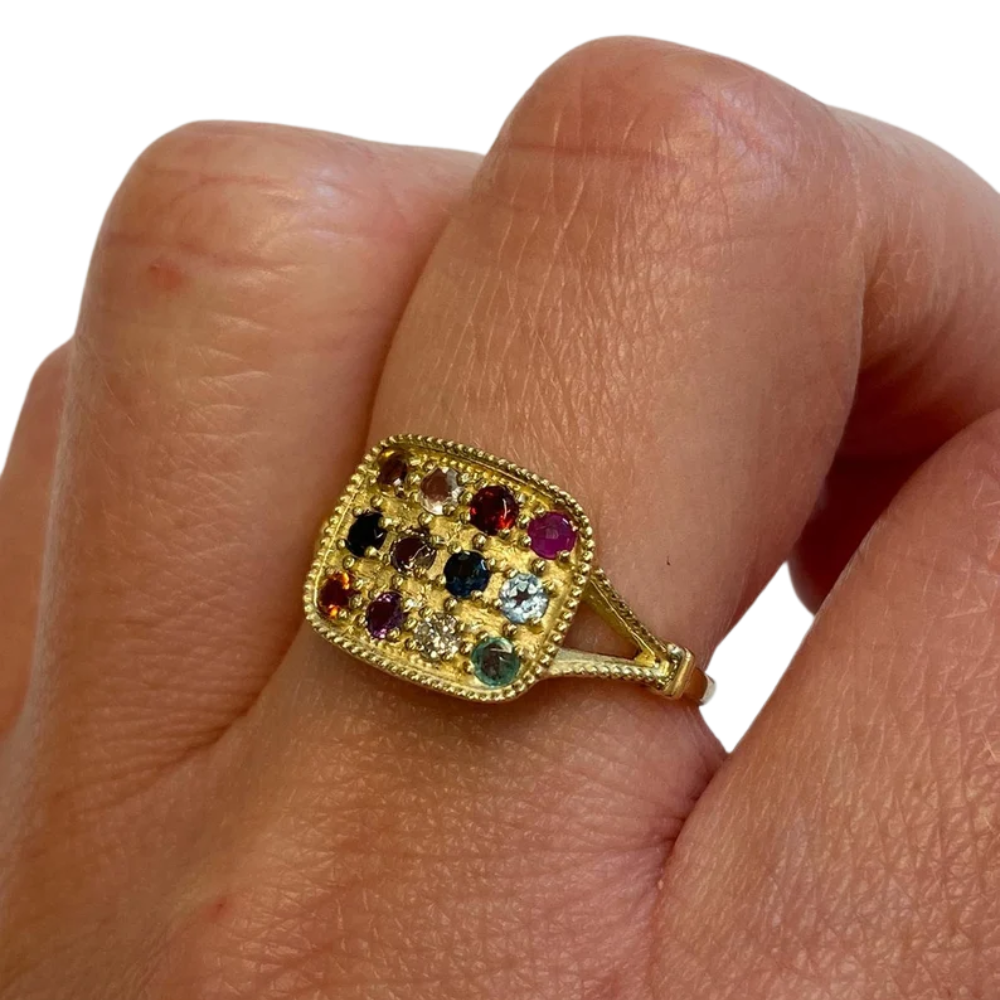 14K Gold Hoshen Ring - Slender