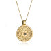 14K Gold 5 Metals Cat’s Eye Stone Journey Prayer Kabbalah Pendant Necklace Set