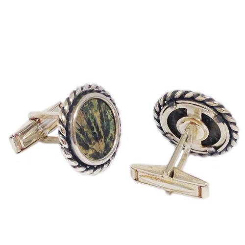 Sterling Silver Braided King Agrippa Coin Cufflinks
