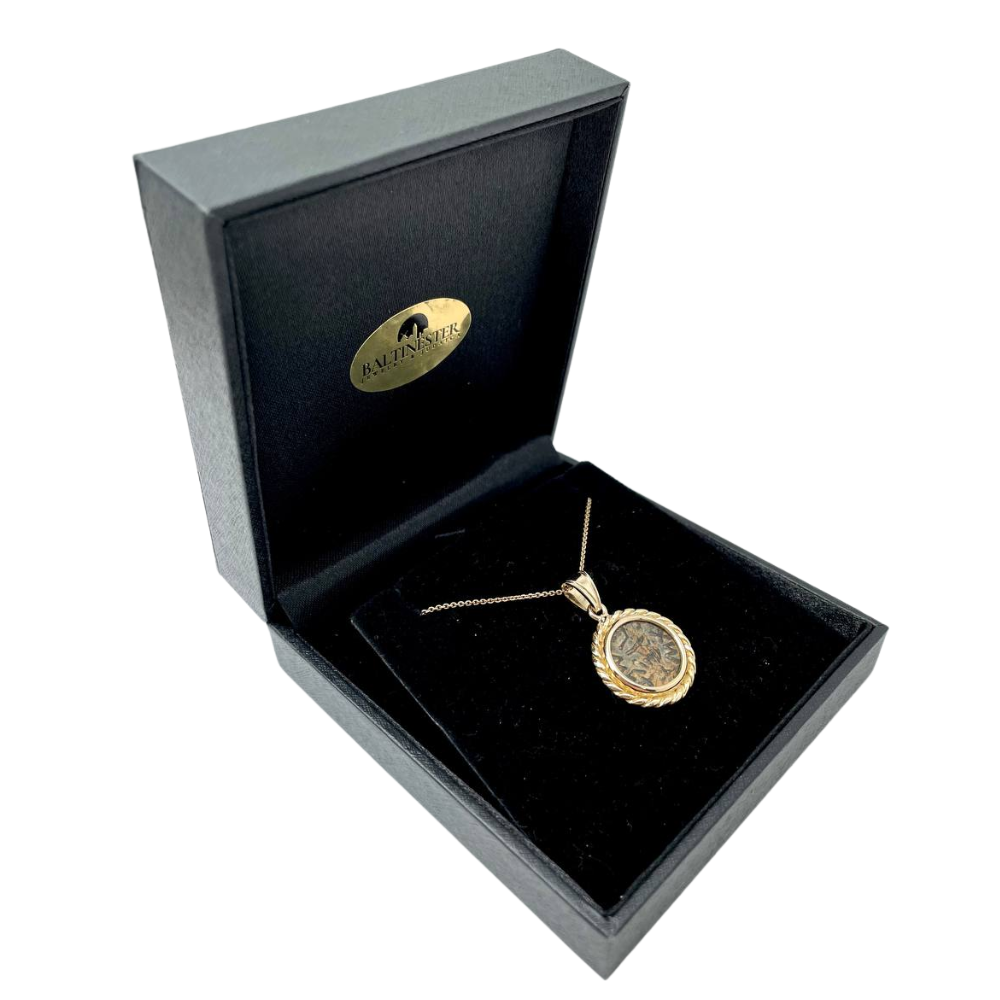 Israel Ancient Masada Coin 14k Gold Medallion Pendant