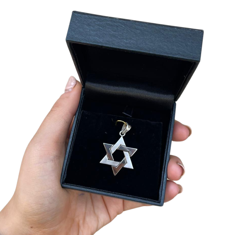 Interwoven Star of David Pendant in 14K Gold