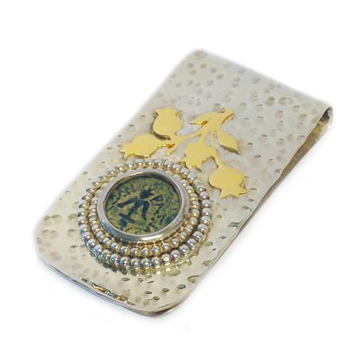 Hammered Silver and Gold Maccabean Coin Money Clip