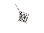 Sterling Silver Hanukkah Dreidel with Filigree Art - Small