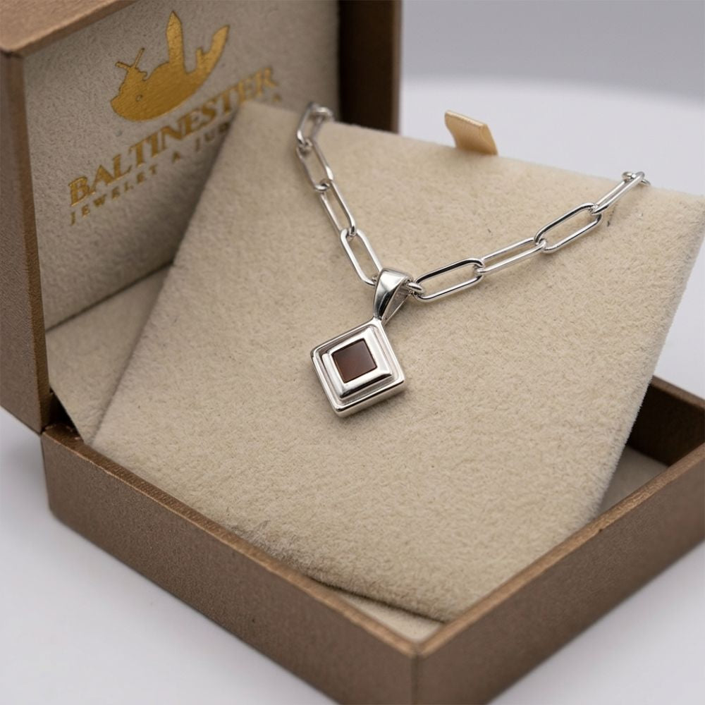 Paperclip Chain Jewish Nano Bible Necklace in 925 Sterling Silver