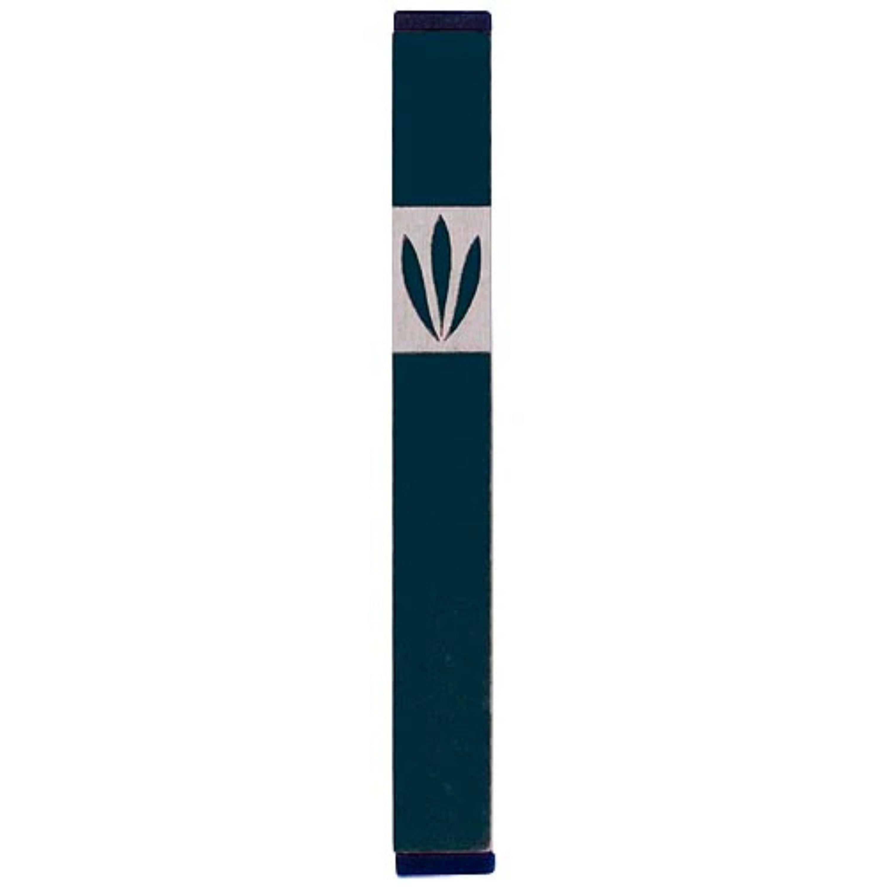 Shin Mezuzah With Leaves Design (Medium)
