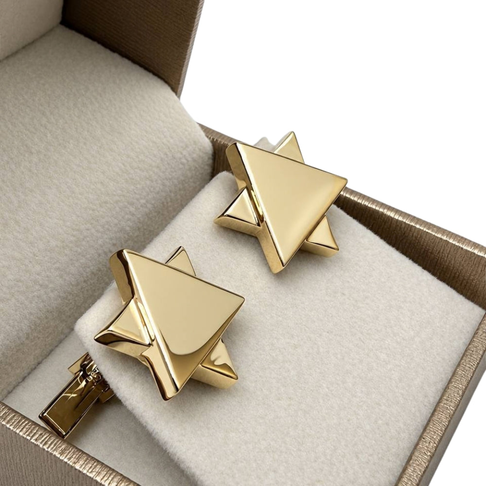 14k Gold Star of David Cufflinks