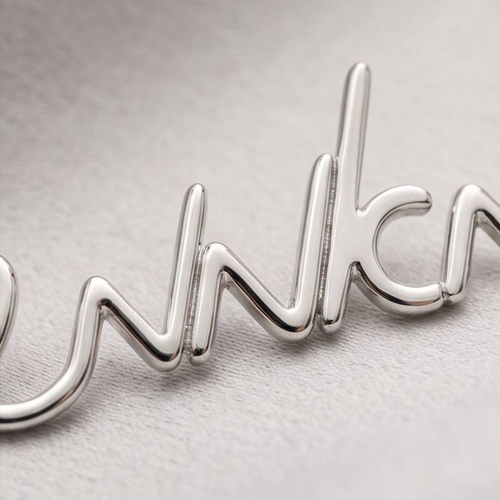 Personalized Sterling Silver Name Bracelet – Custom Script Name