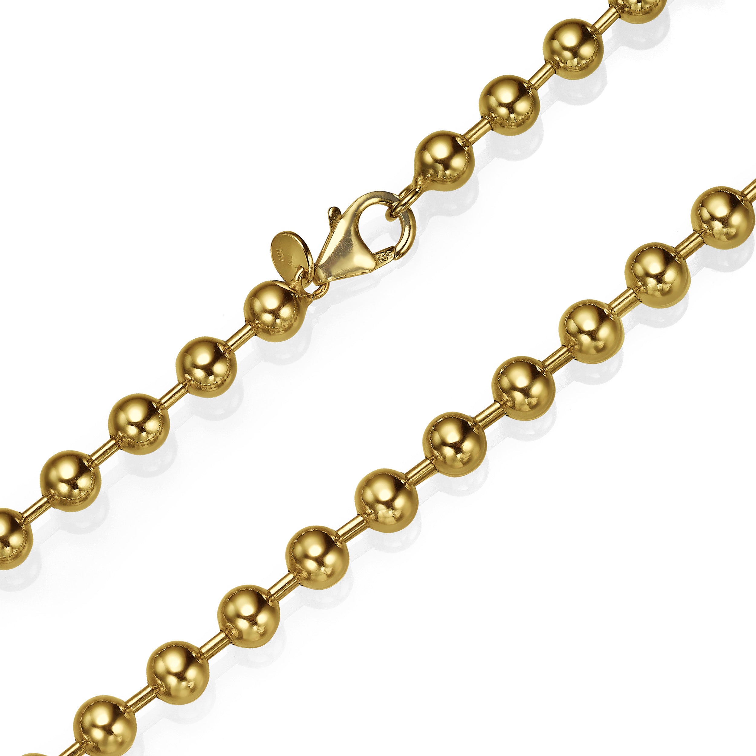 14K Gold Large Ball Chain - 5mm Heavyweight