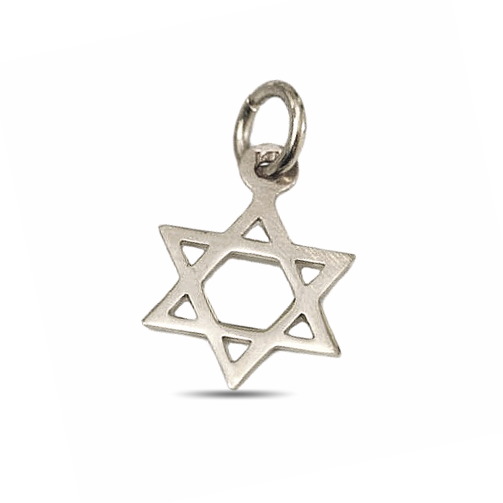 14k Gold Classic Star of David Charm Pendant
