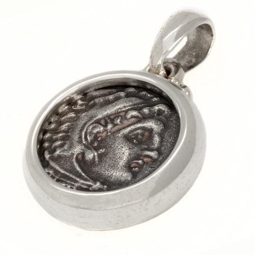 Alexander The Great Coin Pendant in Silver