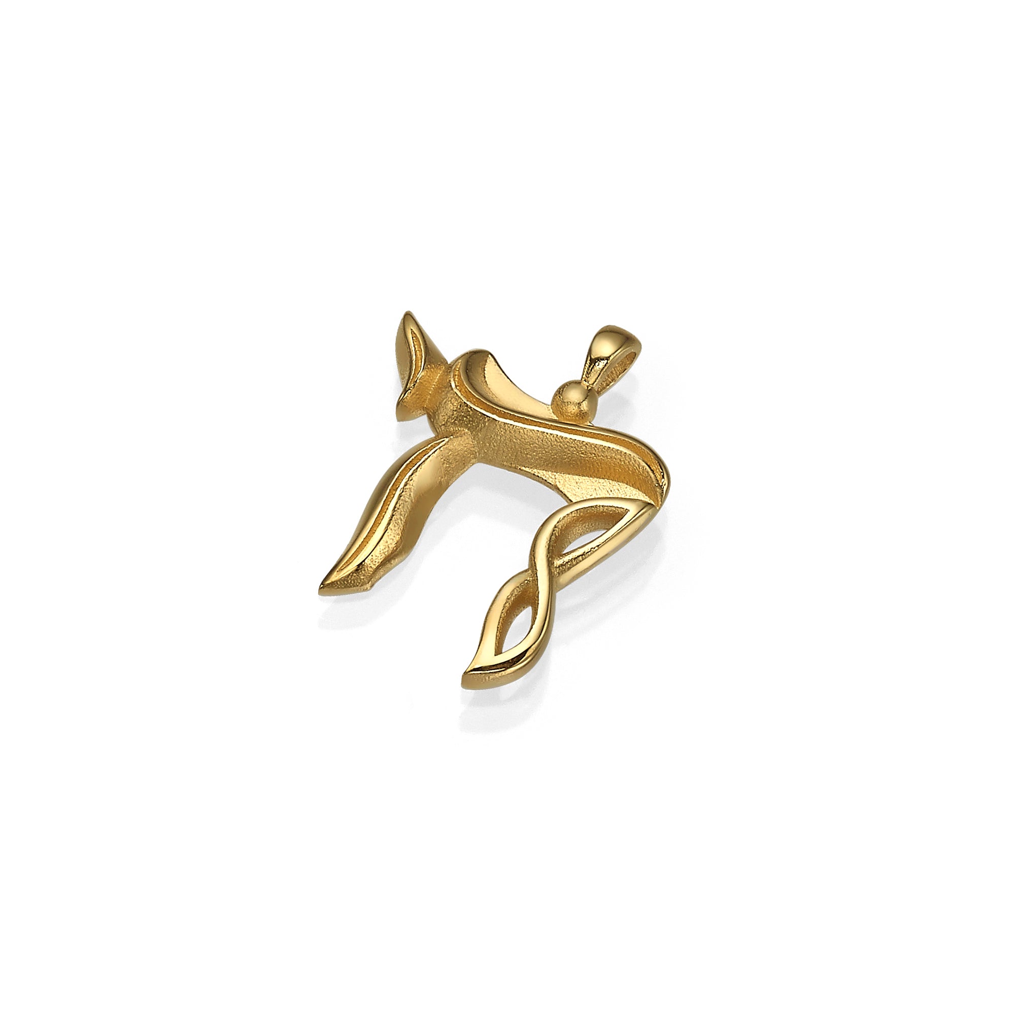 Designer Chai Pendant in 14K Gold