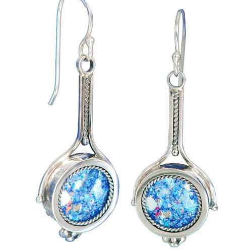 Roman Glass Drop Earrings