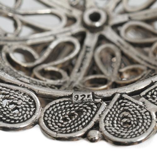 Sterling Silver Flower Filigree Candle Holders