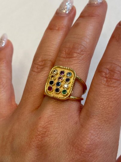 14k Yellow Gold Hoshen Ring