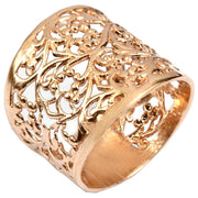14k Rose Gold Wide Filigree Ring