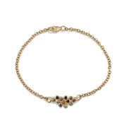 14K Gold Chain Bracelet with Hoshen Gems