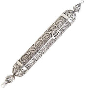 Sterling Silver Round Filigree Mezuzah Case