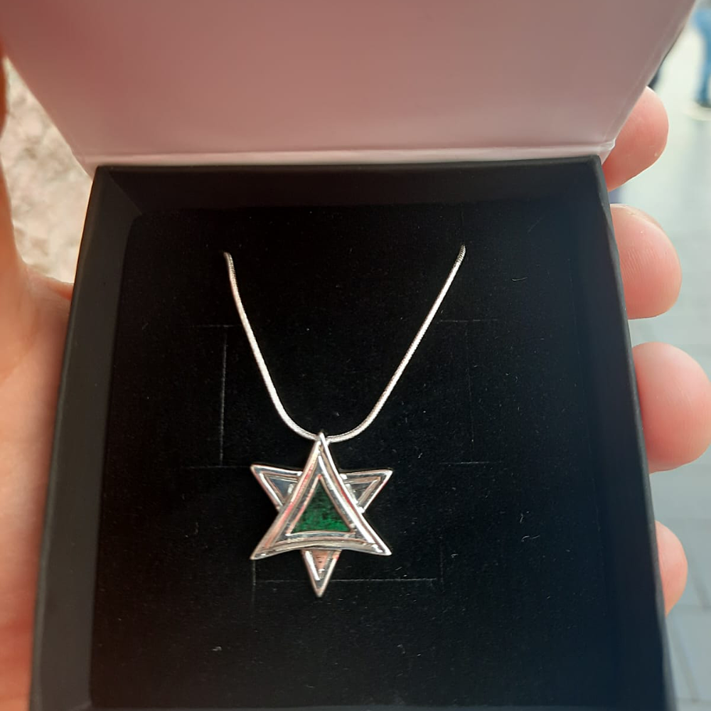 Star of David Necklace - Eilat Stone Artistic Silver