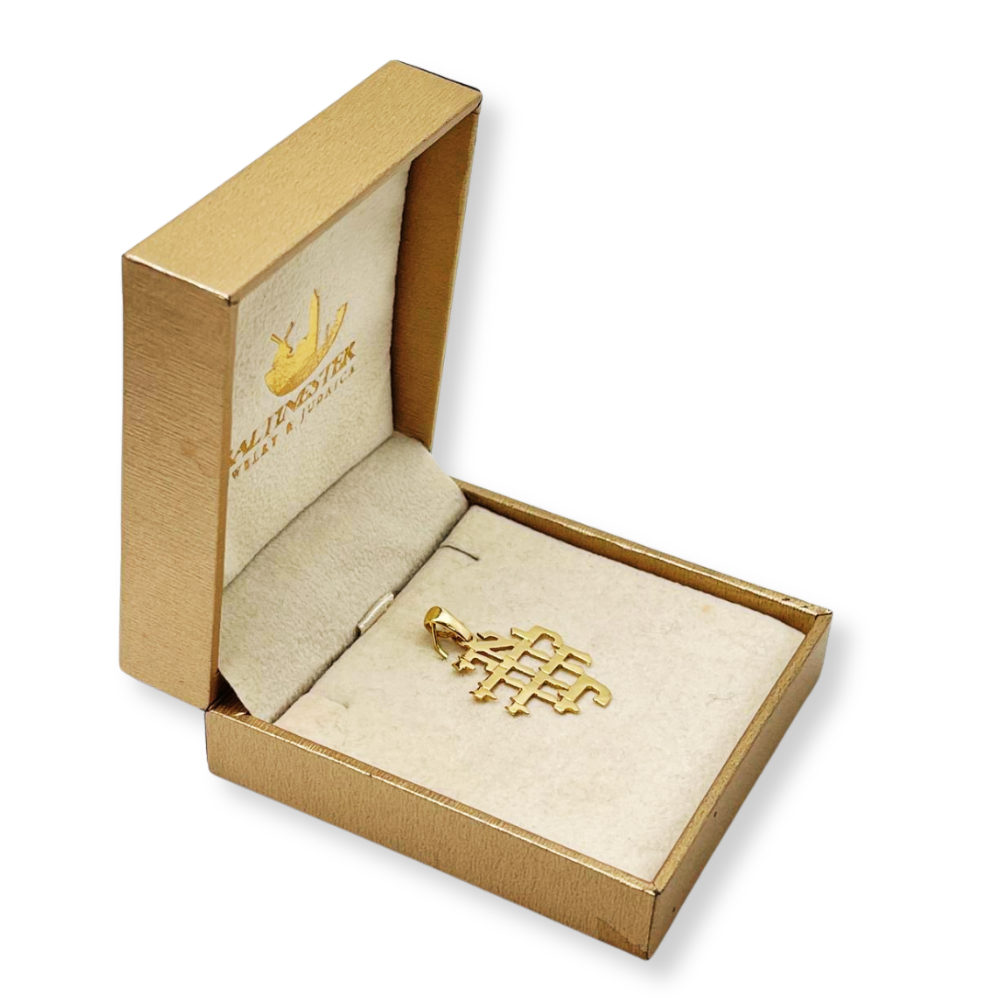 14k Gold Cutout Ani L'Dodi Pendant