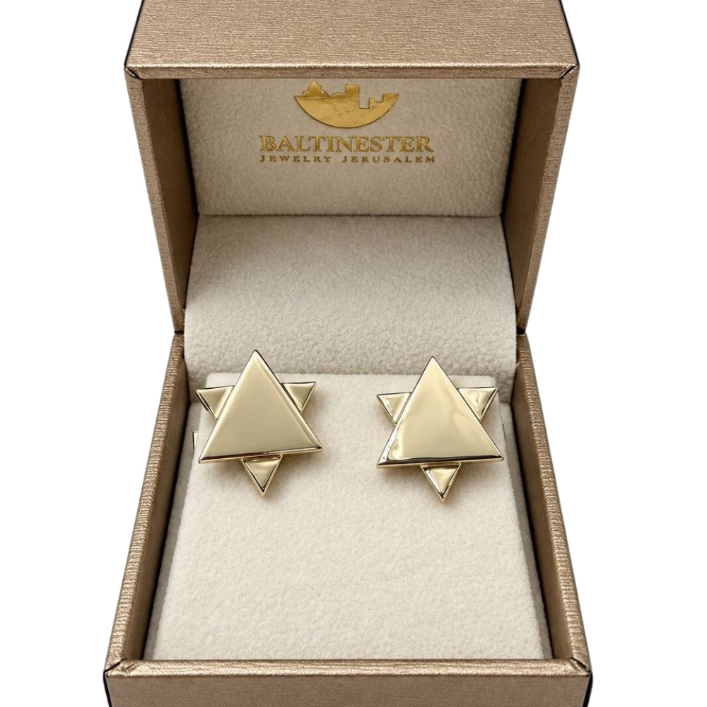 14k Gold Star of David Cufflinks