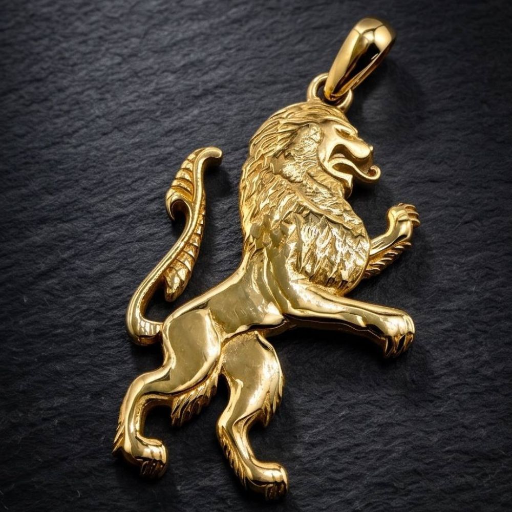 14K Gold Lion of Judah Pendant Jewish Heritage & Biblical Charm