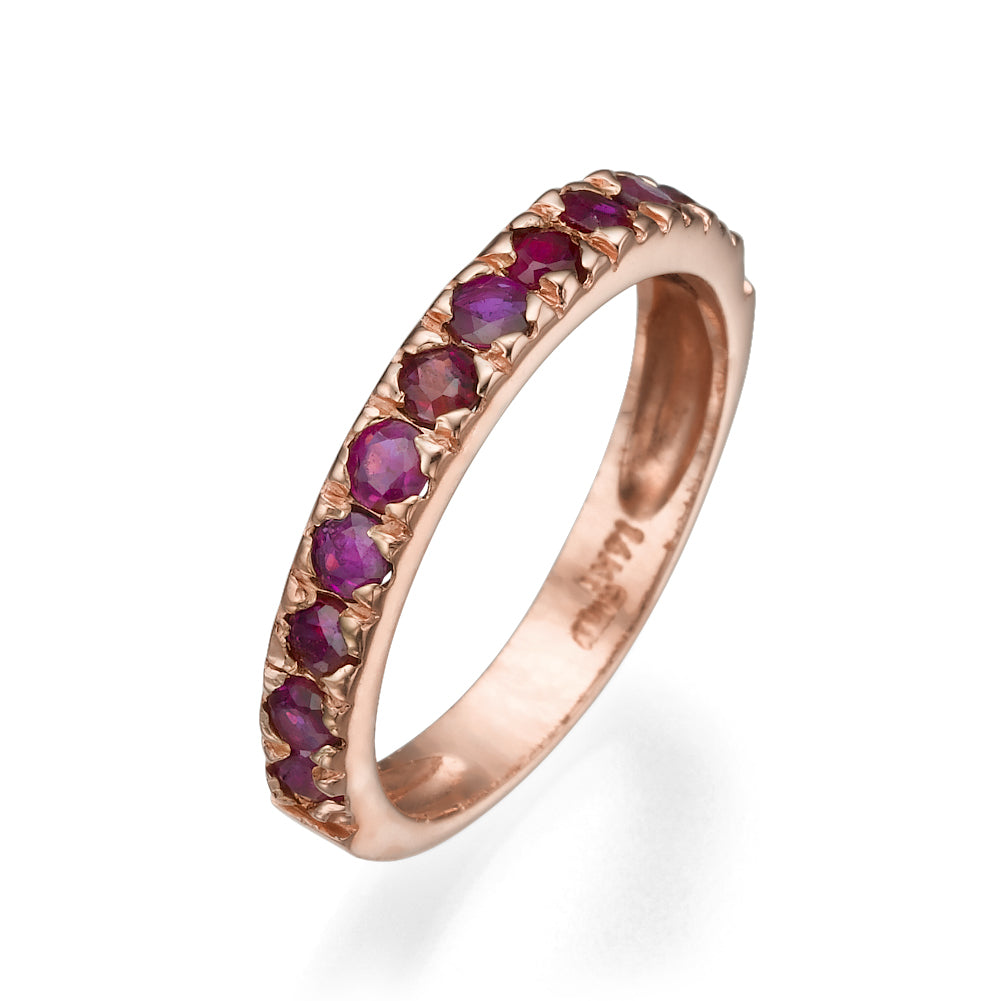 14k Rose Gold Ruby Ring