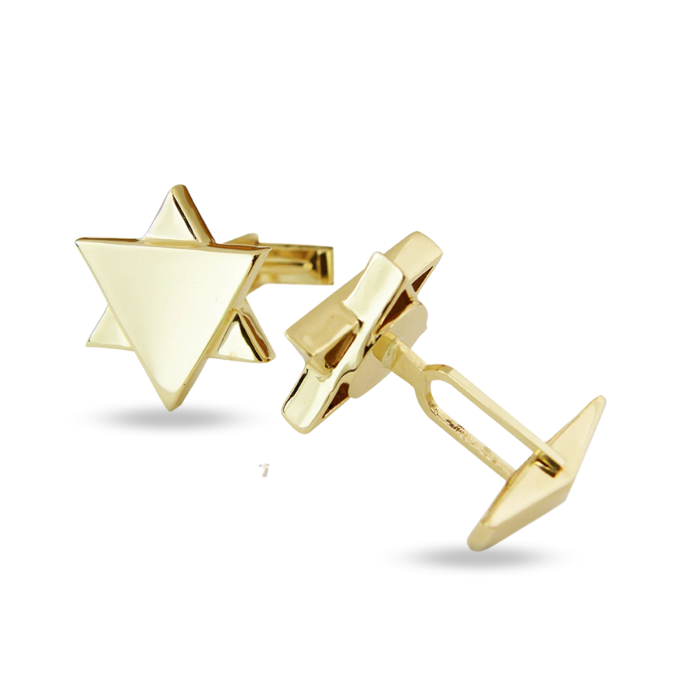 14k Gold Star of David Cufflinks