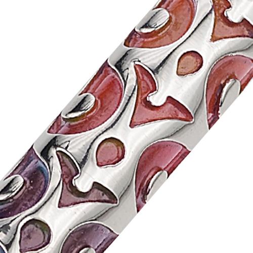 Silver Enamel Colored Mezuzah Case