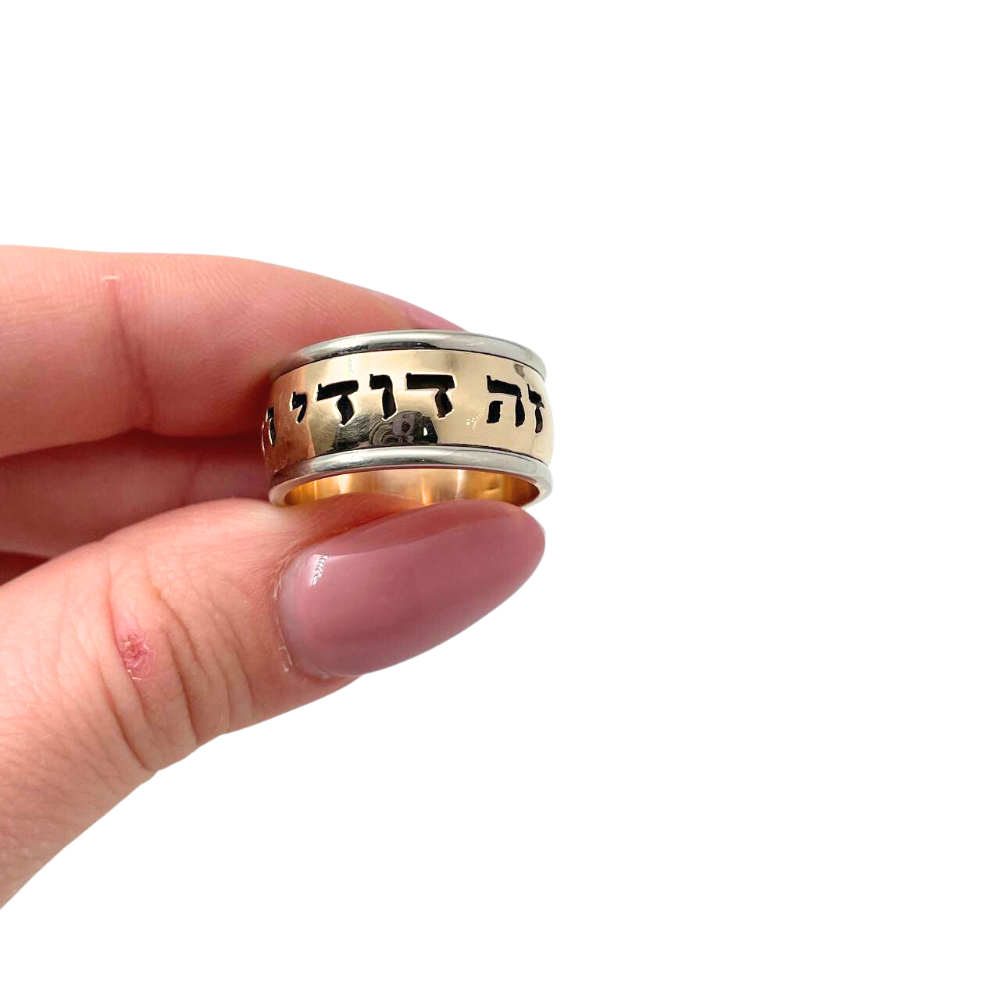 14k Gold Heavyweight Ani L'dodi Ring