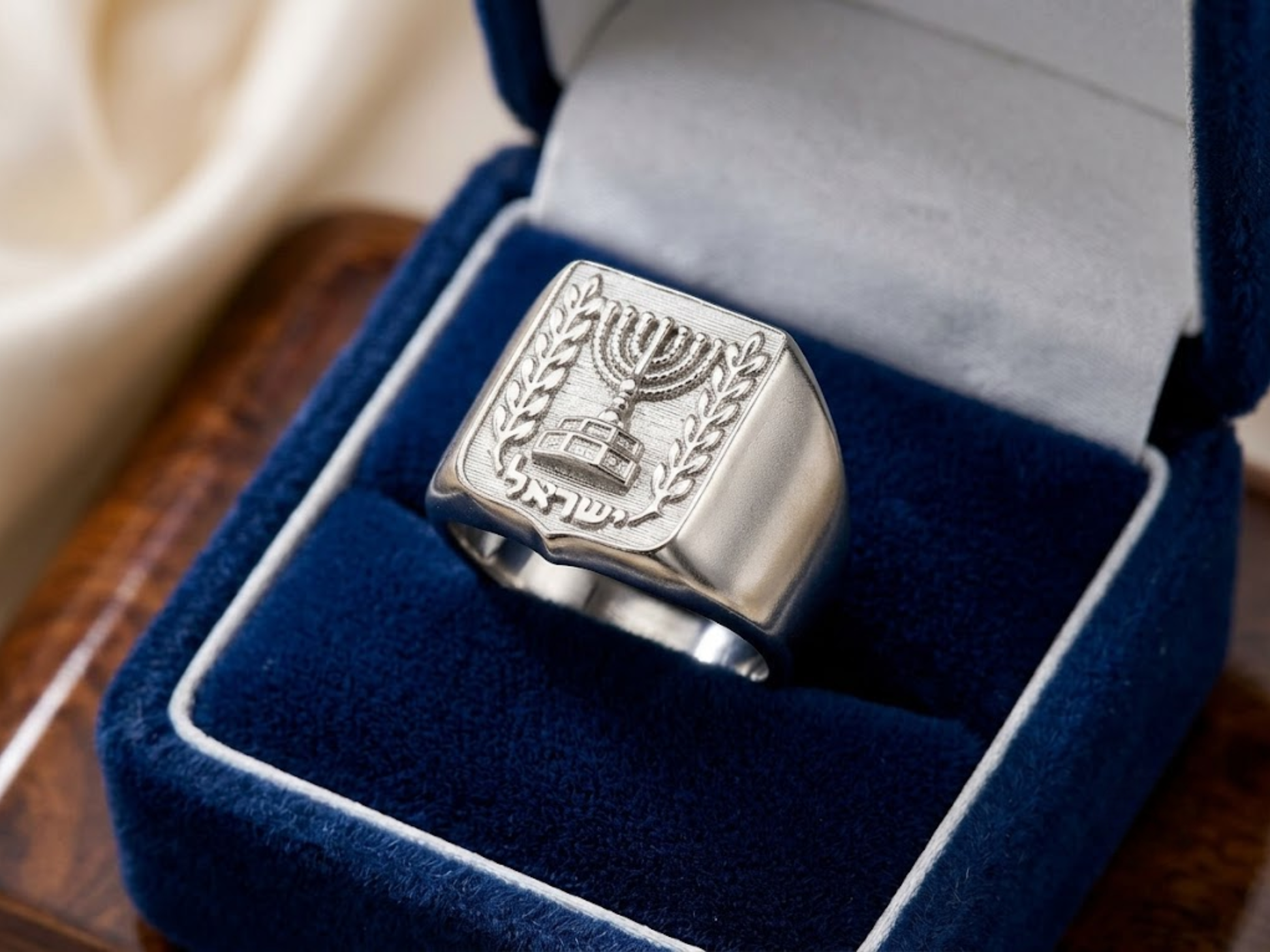 Emblem of Israel Signet Ring in 14K Gold