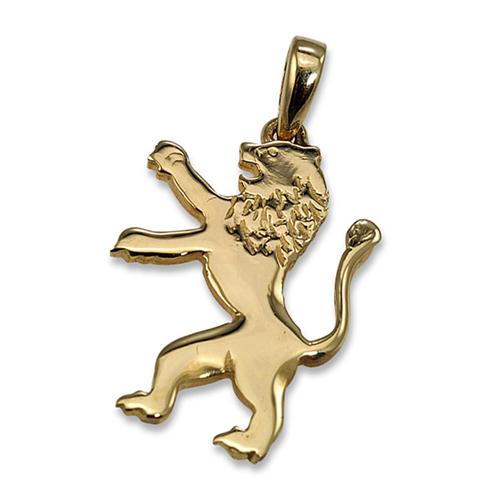 14K Gold Large Lion of Judah Pendant