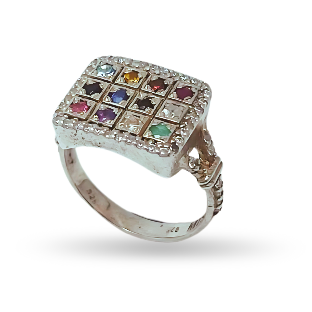 Sterling Silver Hoshen Square Signet Ring