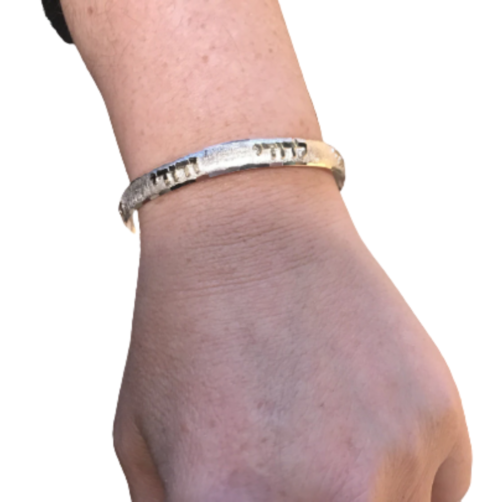 Ani L'Dodi Bangle Bracelet in Brushed Silver and Gold