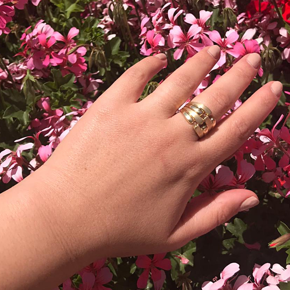 Gold Israeli Ring - 14k Gold Sabra Ring