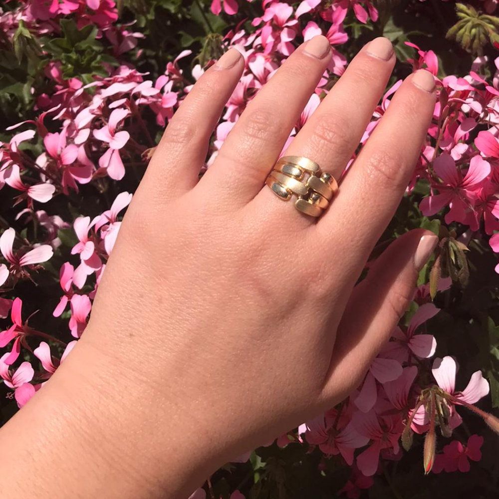 Gold Israeli Ring - 14k Gold Sabra Ring
