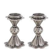 Silver Miniature Filigree Candle Holders